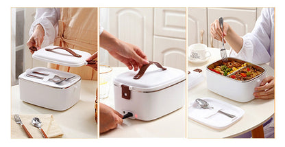 Portable Electric Lunch Box Heater: 1.8L Capacity, 2-in-1 Design for Car & Home Use