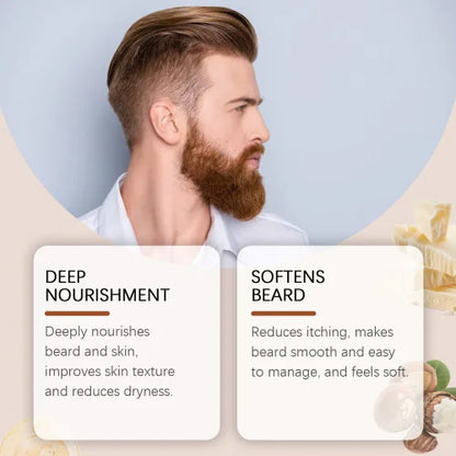 East Moon Men's Beard Care Cream Sandalwood Ingredients For Beard Care For Men With A Variety Of Skin Types