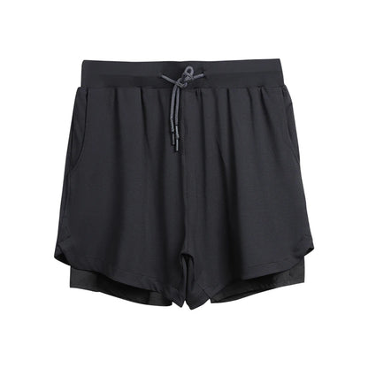 Gym Clothing Men Quick Dry 2 in 1 Gym Shorts Men Polyester Spandex Breathable Shorts Men Liner Running Fitness Shorts