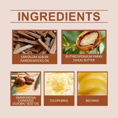 East Moon Men's Beard Care Cream Sandalwood Ingredients For Beard Care For Men With A Variety Of Skin Types