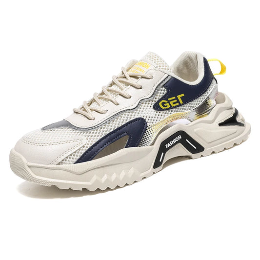 Men's Road Running Minimal Shoes Air Hole Sneakers Fabric Air Mesh Athletic Low-top Lace up Sport Light-weight Summer Breathable