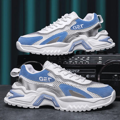 Men's Road Running Minimal Shoes Air Hole Sneakers Fabric Air Mesh Athletic Low-top Lace up Sport Light-weight Summer Breathable