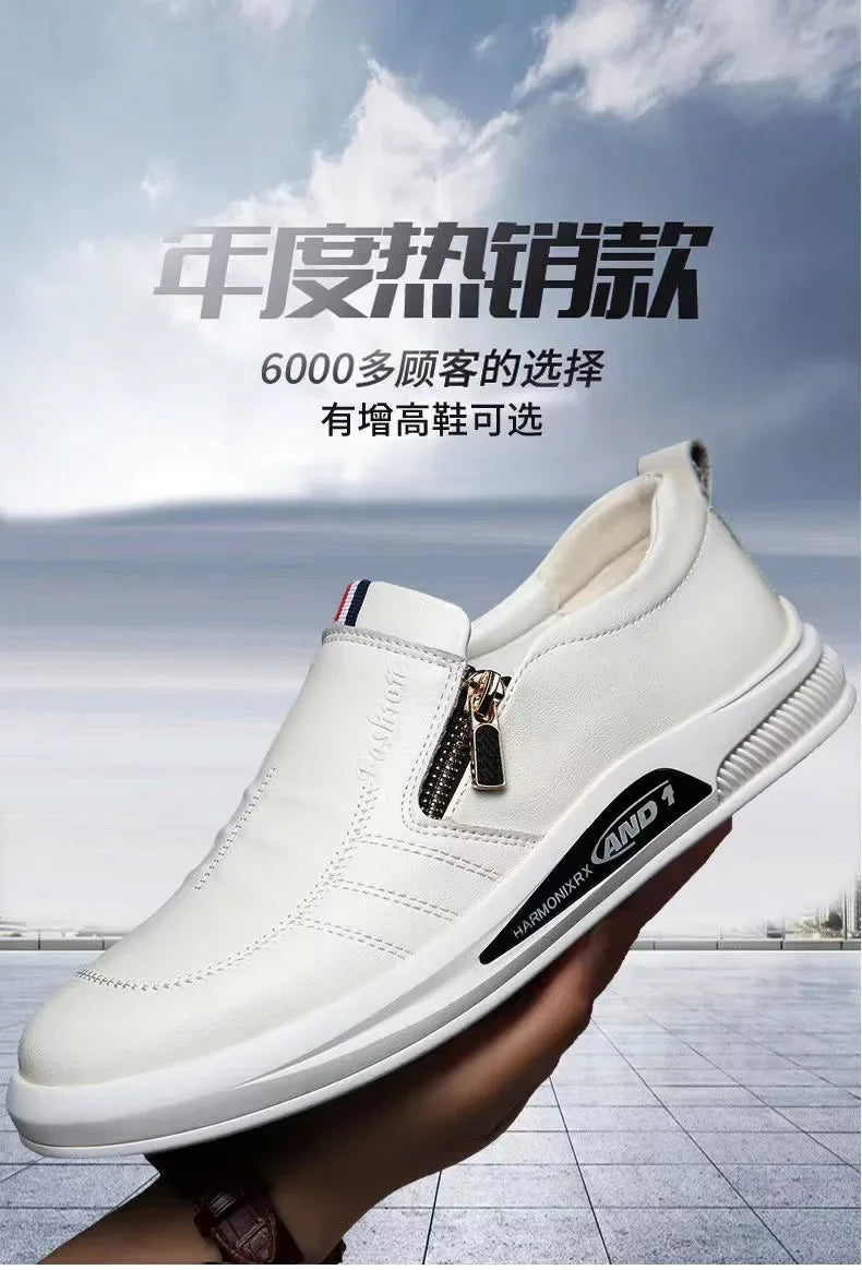 Casual Leather Shoes Men Loafers Trend Brand Business Shoes Autumn Slip on Flat Man Sneakes Comfortable Moccasins Zapatos Hombre