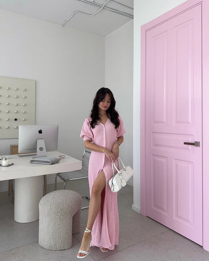 Tornova Fashion Cardigan Long Knitted Dress For Women Puff Sleeve Retro Fashion Sweater Dress 2025 Summer Sexy Vacation Dress