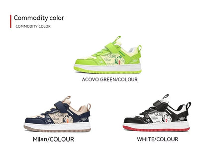 Boys classic board shoes spring children's sports shoes 2024 new primary school students Velcro non-slip casual shoes