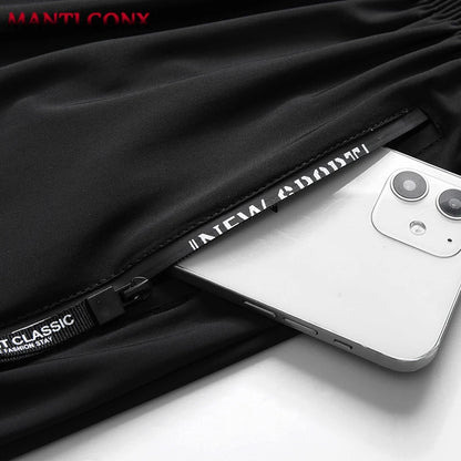 Summer Men's Sport Shorts Cool Sportswear Running Shorts Casual Bottoms Gym Fitness Training Jogging Short Pants Men Black Gray