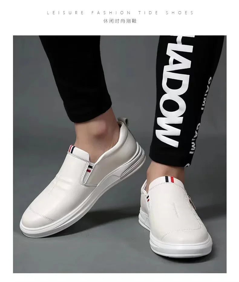 Casual Leather Shoes Men Loafers Trend Brand Business Shoes Autumn Slip on Flat Man Sneakes Comfortable Moccasins Zapatos Hombre