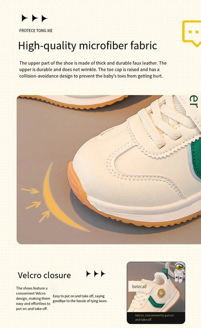 Kindergarten For Boys Girls Fashionable Versatile Sneakers Breathable Solid Color Sports Shoes Children's Spring New Casual Shoe