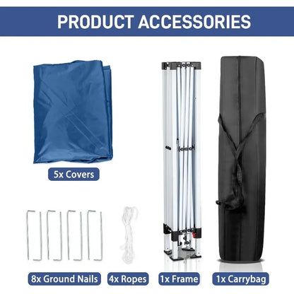 10x10 Pop Up Canopy Tent with Sidewalls, Outdoor Gazebo Canopy Tent, Patio Event Tents Outdoor Commercial Canopy for Parties