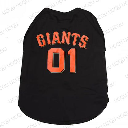 Pet Baseball Jersey 01 for Dogs Los Angeles Style Summer Outfit Sports Shirt for Small to Medium Pets