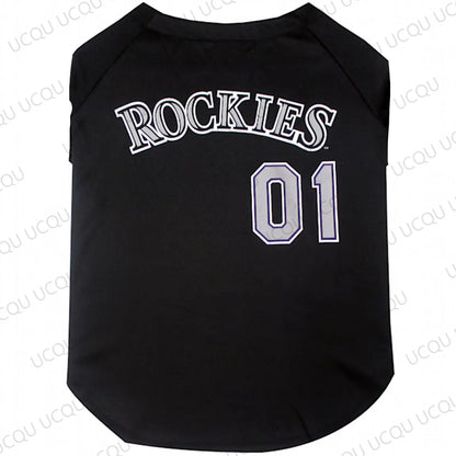 Pet Baseball Jersey 01 for Dogs Los Angeles Style Summer Outfit Sports Shirt for Small to Medium Pets