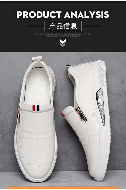 Casual Leather Shoes Men Loafers Trend Brand Business Shoes Autumn Slip on Flat Man Sneakes Comfortable Moccasins Zapatos Hombre