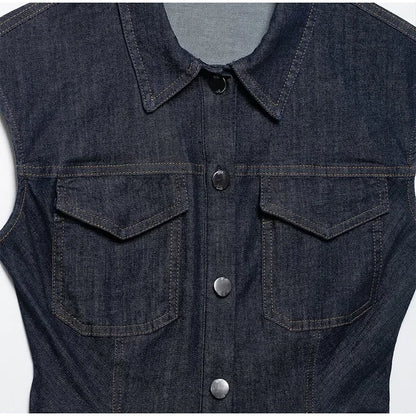 Retro Pleated Long Dresses with Sleeves Women Vintage Single-breasted Slim Female Dress 2025 Spring Summer Lady Street Vestidos