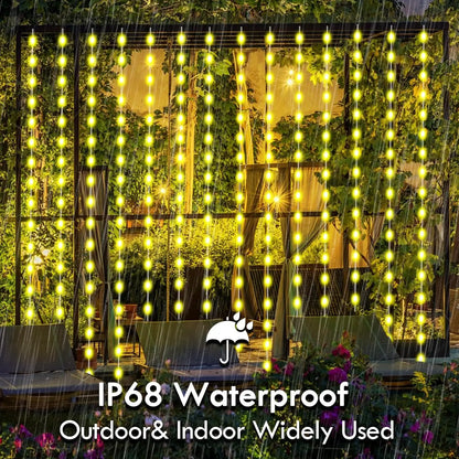 3M RGB Smart LED Curtain Lights Christmas Decor APP Remote USB Garland String Light Fairy Lamp Wedding Holiday Bedroom Outdoor