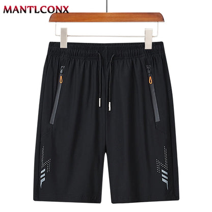 Summer Men's Sport Shorts Cool Sportswear Running Shorts Casual Bottoms Gym Fitness Training Jogging Short Pants Men Black Gray