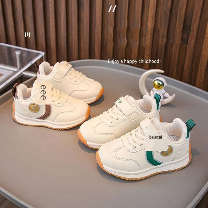 Kindergarten For Boys Girls Fashionable Versatile Sneakers Breathable Solid Color Sports Shoes Children's Spring New Casual Shoe