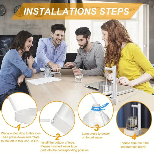 1 USB rechargeable smart desktop water pump, bucket type electric water dispenser, household portable automatic water dispenser