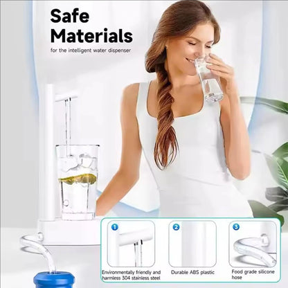 1pcUSB Rechargeable 6-Speed Adjustable Desktop Water Pump, Premium Safe Materials, Sleek Design. Ideal for Home, Office, Kitchen