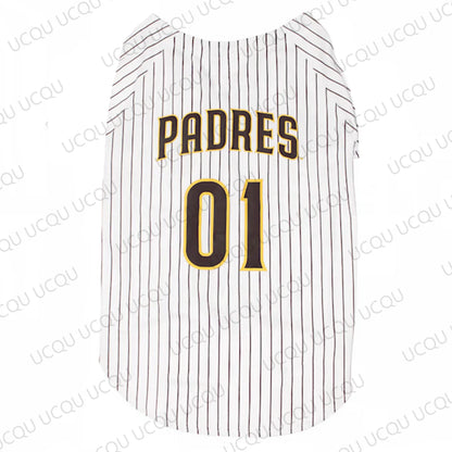 Pet Baseball Jersey 01 for Dogs Los Angeles Style Summer Outfit Sports Shirt for Small to Medium Pets