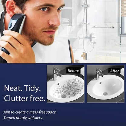 Men's Shaving Apron Beard Collector Easy Bathroom Care Tool Clean Hair Adult Bibs Shaver Holder Organizer Gift for Man