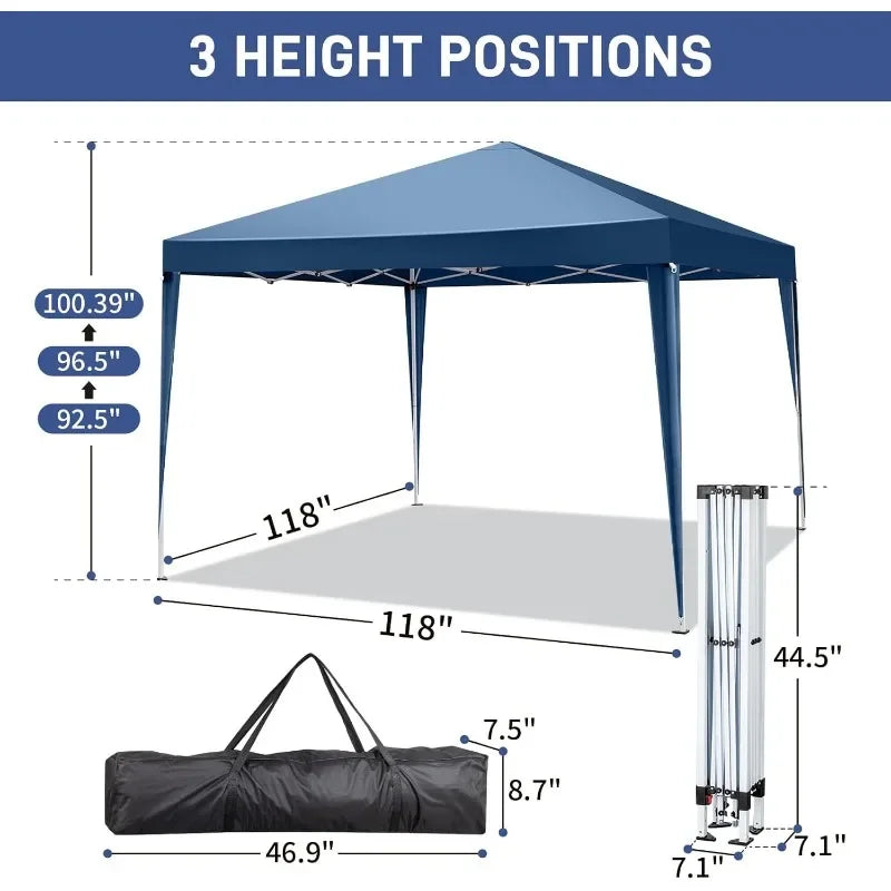 10x10 Pop Up Canopy Tent with Sidewalls, Outdoor Gazebo Canopy Tent, Patio Event Tents Outdoor Commercial Canopy for Parties