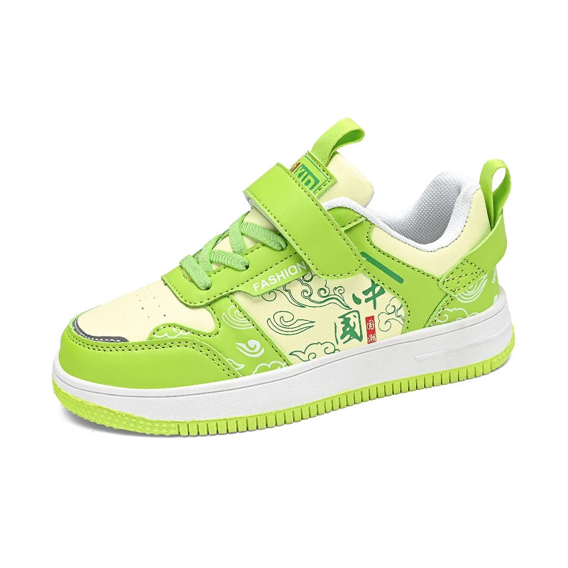 Boys classic board shoes spring children's sports shoes 2024 new primary school students Velcro non-slip casual shoes