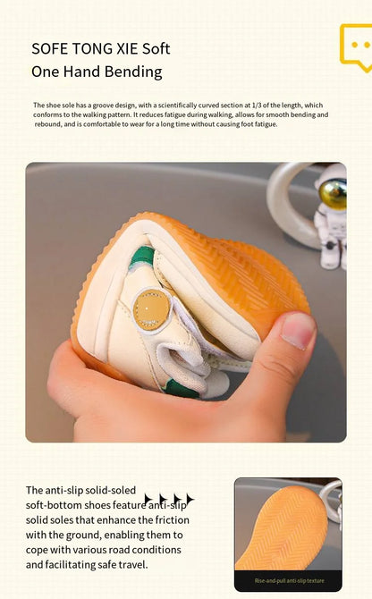 Kindergarten For Boys Girls Fashionable Versatile Sneakers Breathable Solid Color Sports Shoes Children's Spring New Casual Shoe