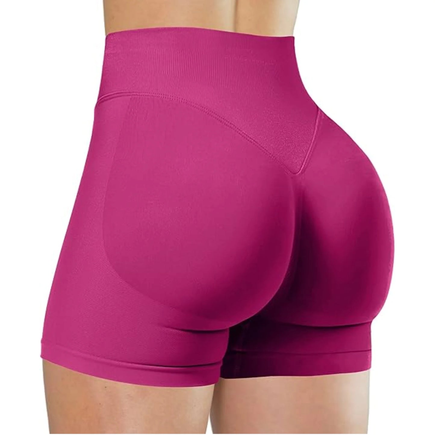 Summer High Waisted Yoga Shorts Fashionable and Sexy Running Fitness Pants Solid Color Yoga Leggings