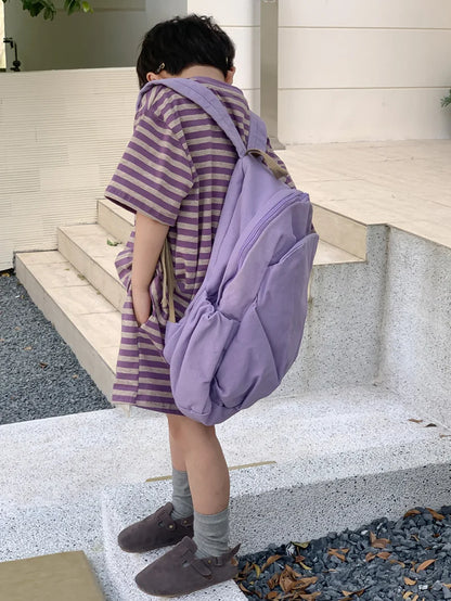 MILANCEL Summer Kids Clothing Set Striped Tee And Shorts Boys Casual Suit Girl Long Dress Brother And Sister Clothes