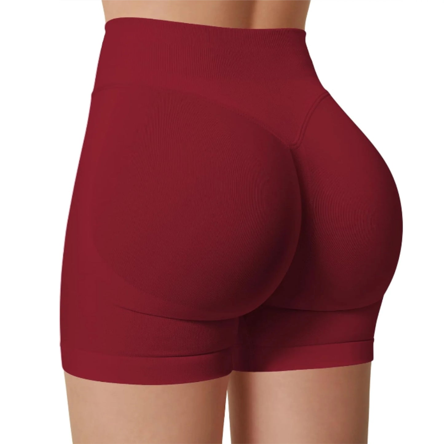 Summer High Waisted Yoga Shorts Fashionable and Sexy Running Fitness Pants Solid Color Yoga Leggings