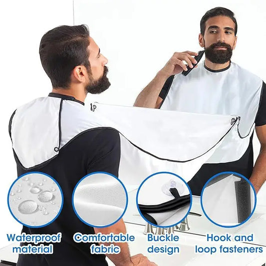 Men's Shaving Apron Beard Collector Easy Bathroom Care Tool Clean Hair Adult Bibs Shaver Holder Organizer Gift for Man