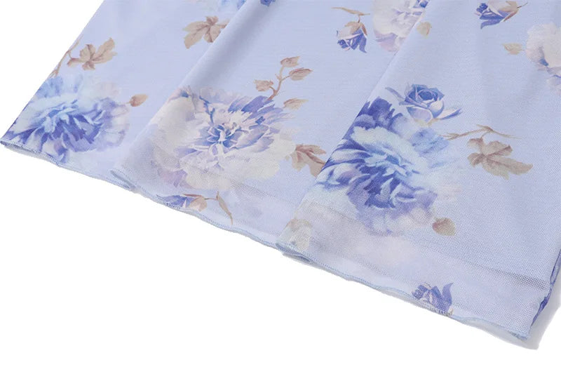 Cryptographic Summer Floral Print Plunge Maxi Dress Outfits Sexy Backless Fairy Sun Dresses Vacation Beachwear Vestido Coquette