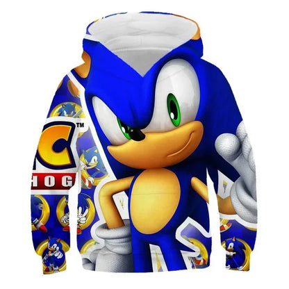 2024 Children's Clothes Sonic 3D Hoodie for Kids Boys and Girls Cartoon Printing Sweatshirt Long Sleeve Spring Autumn Animation