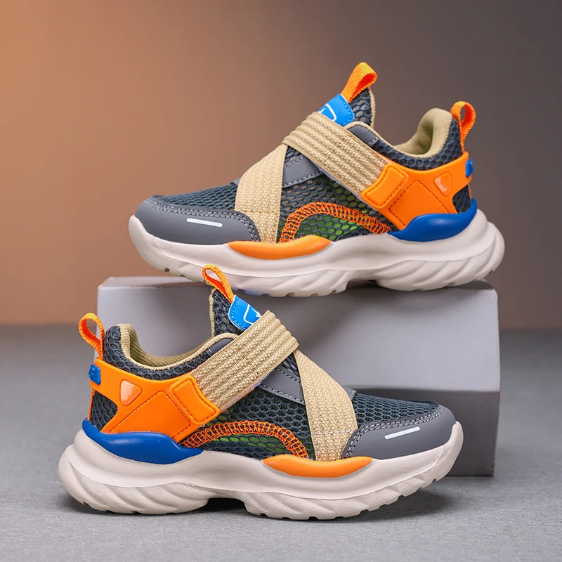 Summer Mesh Boy Sneaker Luxury Brand Children Shoes Breathable School Casual Sports Shoes for Kids Boys