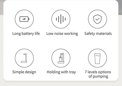 Portable Desktop Electric Water Dispenser Bottle Pump Barreled with USB Charging Automatically Drink for Home Office Outdoor