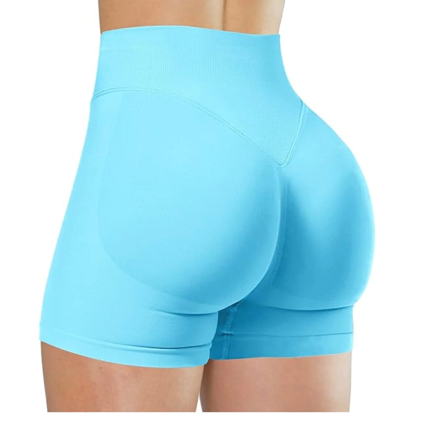 Summer High Waisted Yoga Shorts Fashionable and Sexy Running Fitness Pants Solid Color Yoga Leggings