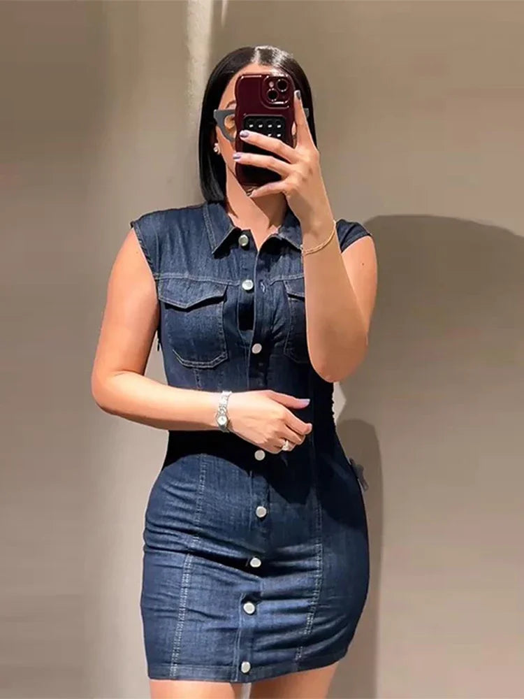 Retro Pleated Long Dresses with Sleeves Women Vintage Single-breasted Slim Female Dress 2025 Spring Summer Lady Street Vestidos