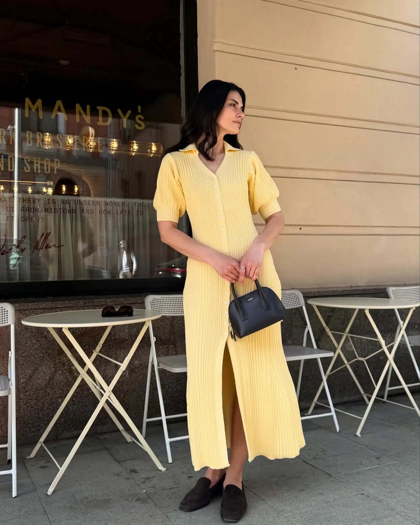 Tornova Fashion Cardigan Long Knitted Dress For Women Puff Sleeve Retro Fashion Sweater Dress 2025 Summer Sexy Vacation Dress