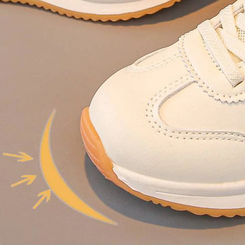 Kindergarten For Boys Girls Fashionable Versatile Sneakers Breathable Solid Color Sports Shoes Children's Spring New Casual Shoe