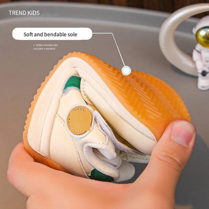 Kindergarten For Boys Girls Fashionable Versatile Sneakers Breathable Solid Color Sports Shoes Children's Spring New Casual Shoe