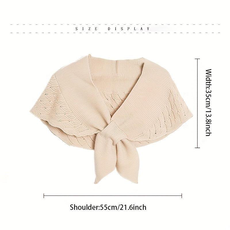 Fashion Shawl Ladies Hollow Knitting Cape Outer Small Shawl Knitted Vest Shoulder Scarf For Women
