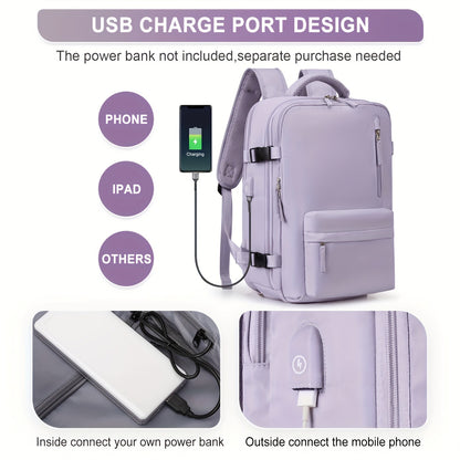 Large Travel Backpack, Carry On Backpack, Hiking Laptop Backpack Waterproof Outdoor Sports Rucksack Casual Daypack School Bag