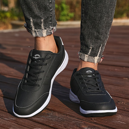 VanWeir Men'S Lightweight Running Sneakers - Navy Blue & Brown Two-Tone Design, Breathable Mesh Lining, Stability Support, MD/TPR Sole for Outdoor Training, Hiking & Casual Wear, Hiking Footwear, Modern Sneakers, Comfortable