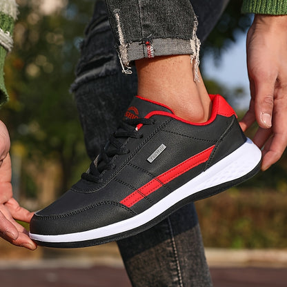 VanWeir Men'S Lightweight Running Sneakers - Navy Blue & Brown Two-Tone Design, Breathable Mesh Lining, Stability Support, MD/TPR Sole for Outdoor Training, Hiking & Casual Wear, Hiking Footwear, Modern Sneakers, Comfortable