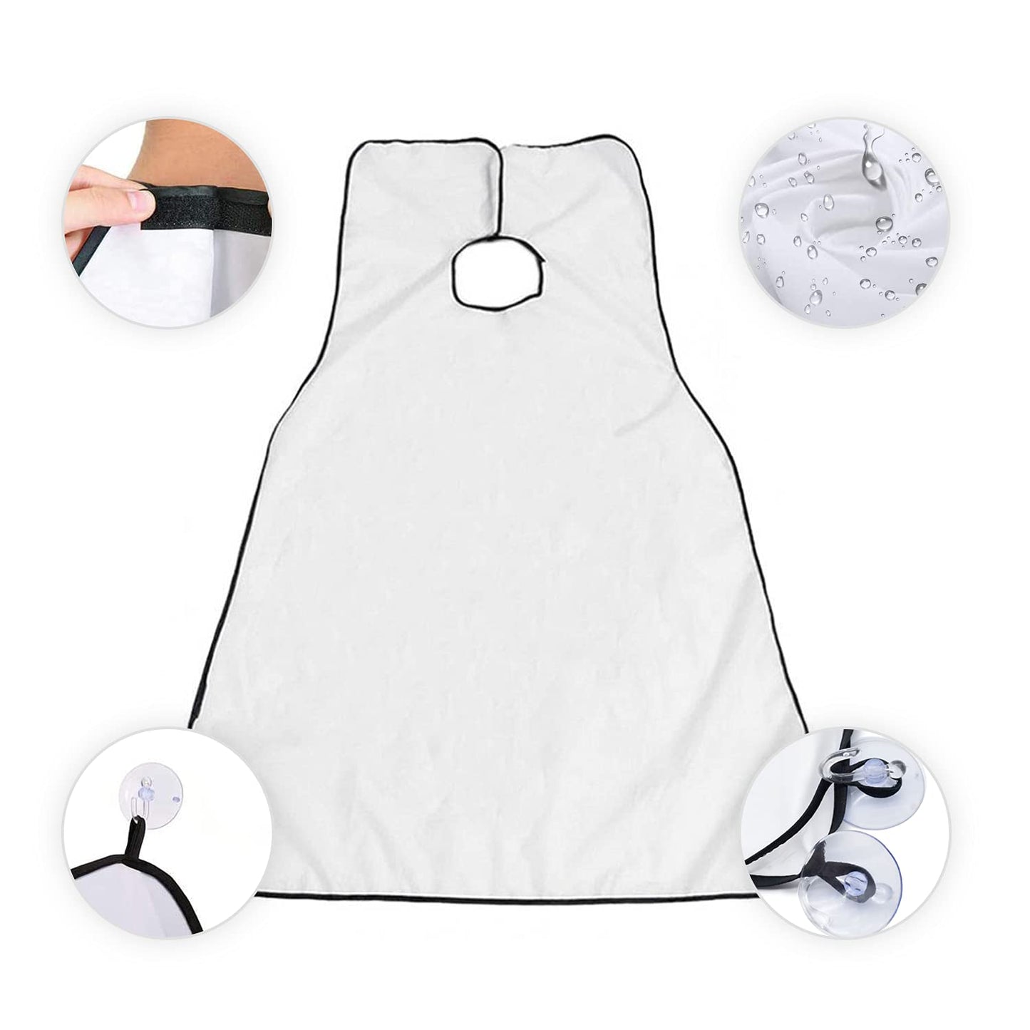 Waterproof Beard Bib With Strong Suction Cup - Non-Stick Shaving Cloth Kit For Men - Perfect For Beard Trimmers And Shavers