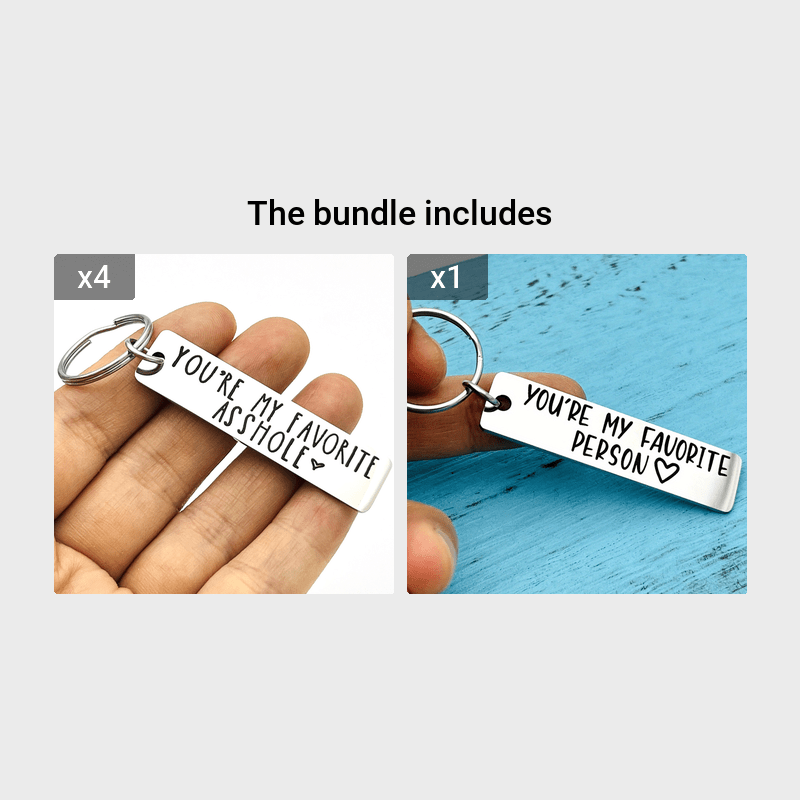 You're My Favorite Asshole Keychain Funny Keychain Funny Man Gift Valentines Day Funny Gift For Husband Funny Boyfriend Gift