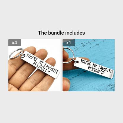 You're My Favorite Asshole Keychain Funny Keychain Funny Man Gift Valentines Day Funny Gift For Husband Funny Boyfriend Gift