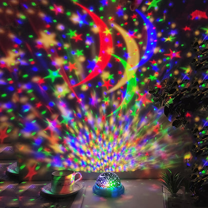 1pc Spaceship-shaped Star Projection Lamp With 8 Color Modes, USB Or Battery Dual Use