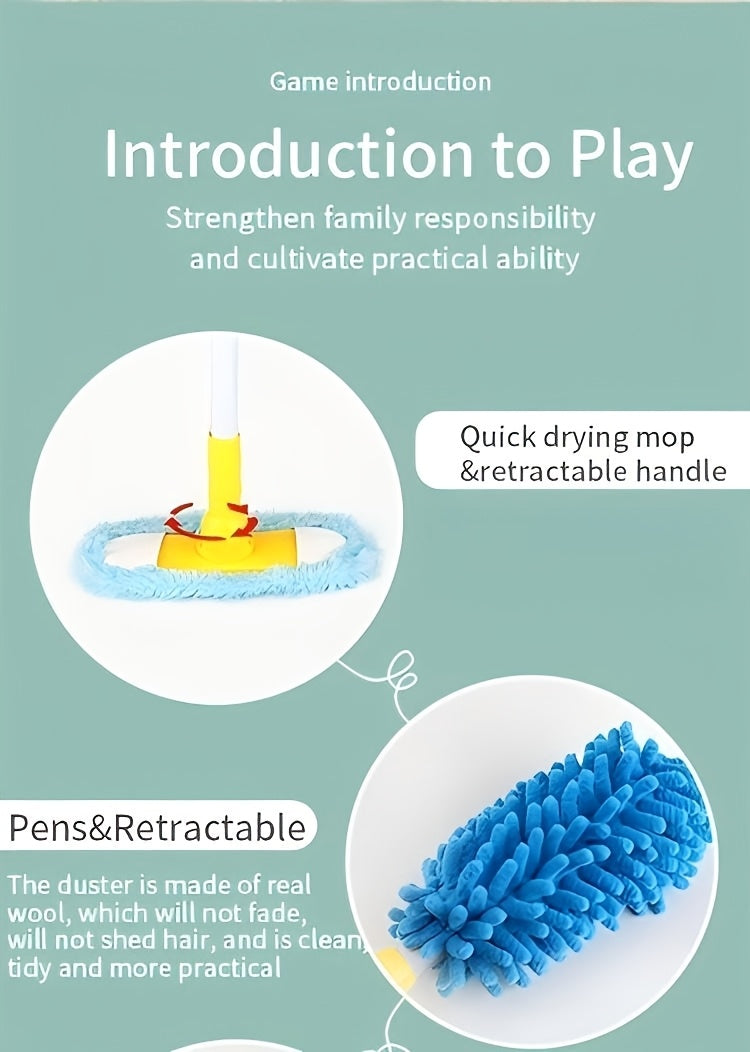 Sweeping Toys, Broom And Dustpan Combination Set, Simulation Of Home Cleaning, Floor Sweeping Toys Perfect Christmas And Birthday Gift