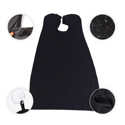 Waterproof Beard Bib With Strong Suction Cup - Non-Stick Shaving Cloth Kit For Men - Perfect For Beard Trimmers And Shavers